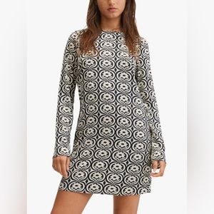 MANGO Retro Print Dress